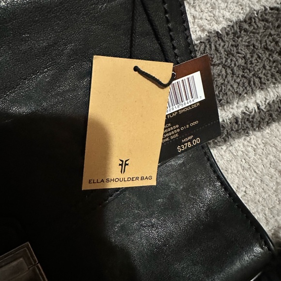 NWT Frye Ella Flap Shoulder Bag “Black” - Picture 2 of 13
